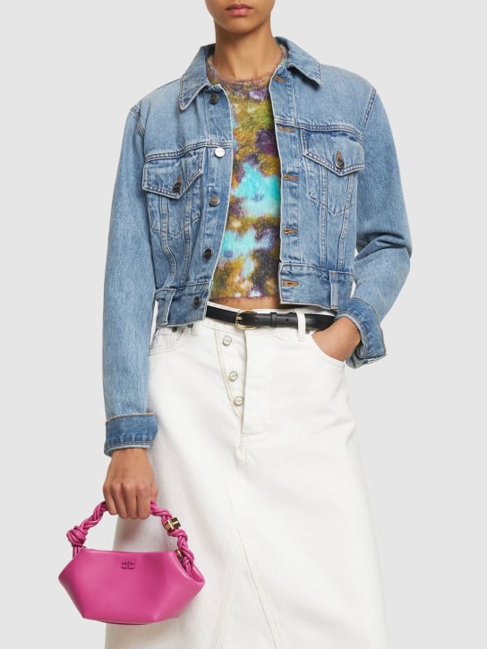 GANNI: Mini Bou top handle bag - Shocking Pink - women_1 | Luisa Via Roma