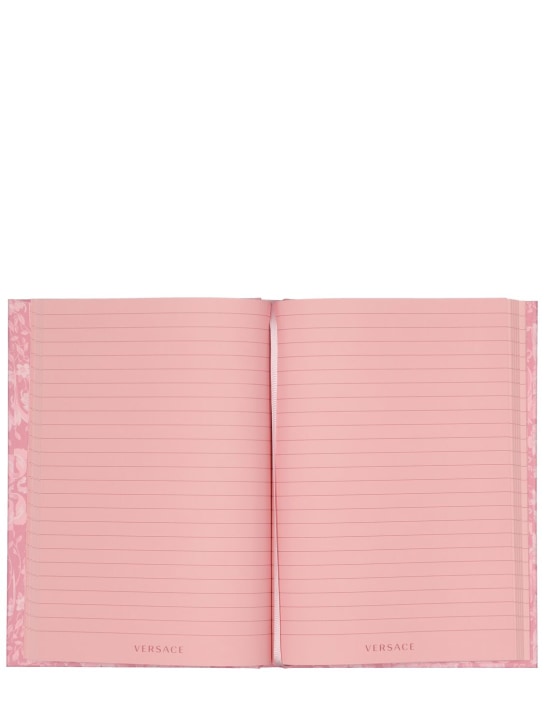 Versace: Barocco Renaissance notebook - Pink - ecraft_3 | Luisa Via Roma