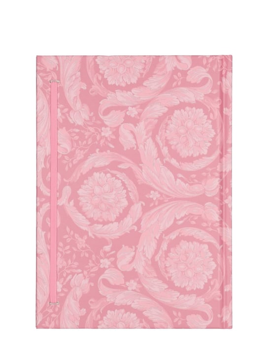 Versace: Barocco Renaissance notebook - Pink - ecraft_2 | Luisa Via Roma