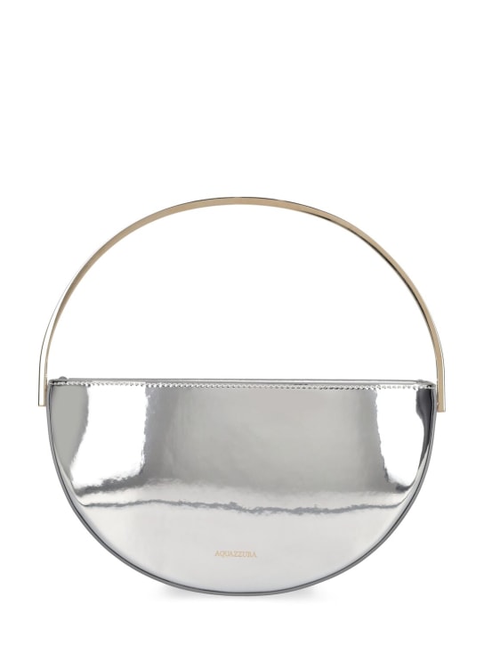Aquazzura: Pochette mini en cuir miroir Purist - Argent/Or - women_0 | Luisa Via Roma