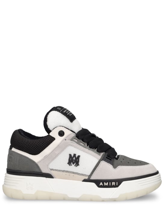 Amiri: MA-1 leather low top sneakers - Siyah - men_0 | Luisa Via Roma