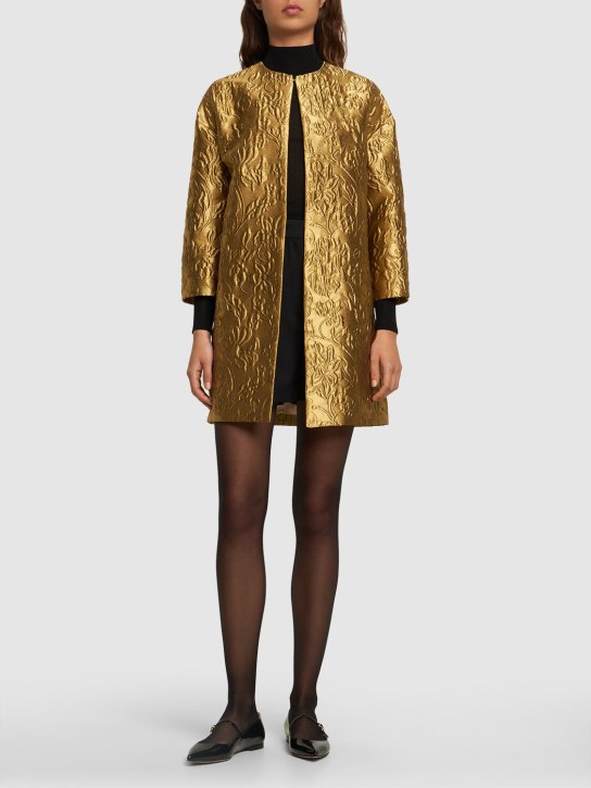 Emilia Wickstead: Phaedra lurex jacquard jacket - Gold - women_1 | Luisa Via Roma