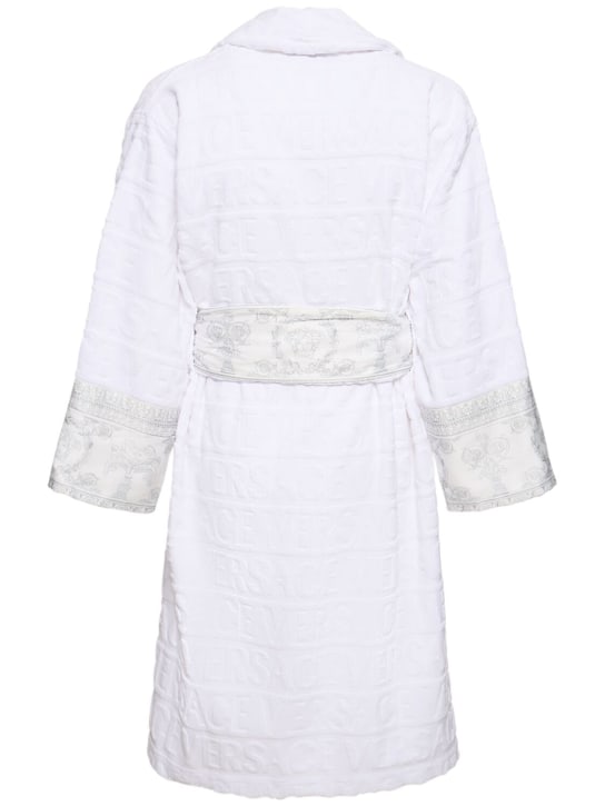 Versace: Cotton bathrobe - White - ecraft_1 | Luisa Via Roma