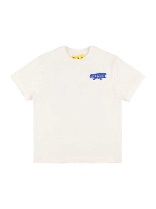 Off-White: T-Shirt aus Baumwolle mit Druck - kids-girls_1 | Luisa Via Roma