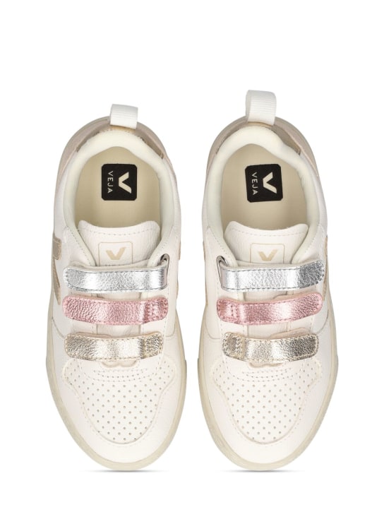 Veja: Sneakers V-10 de piel sin cromo con correas - Blanco - kids-girls_1 | Luisa Via Roma
