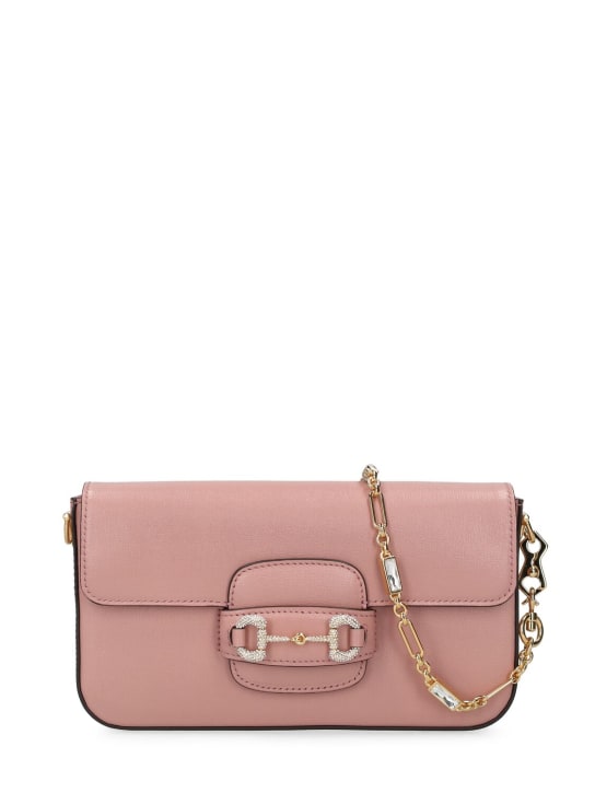 Gucci: Mini 1955 Horsebit leather bag - Rose - women_0 | Luisa Via Roma