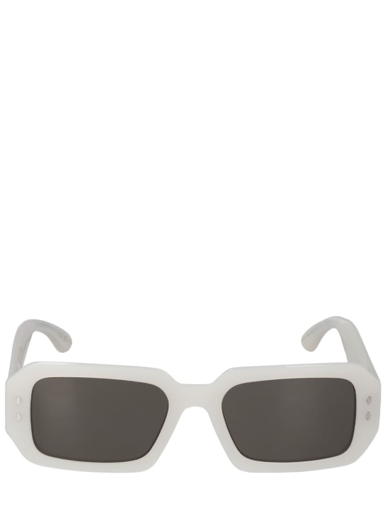Isabel Marant: The New maxi temple acetate sunglasses - White/Grey - women_0 | Luisa Via Roma