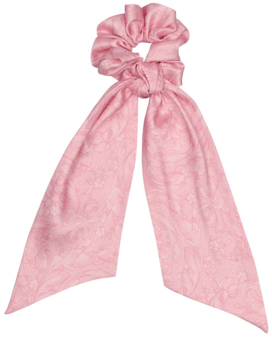 Versace: Barocco棉质斜纹发圈 - 粉色 - kids-girls_0 | Luisa Via Roma