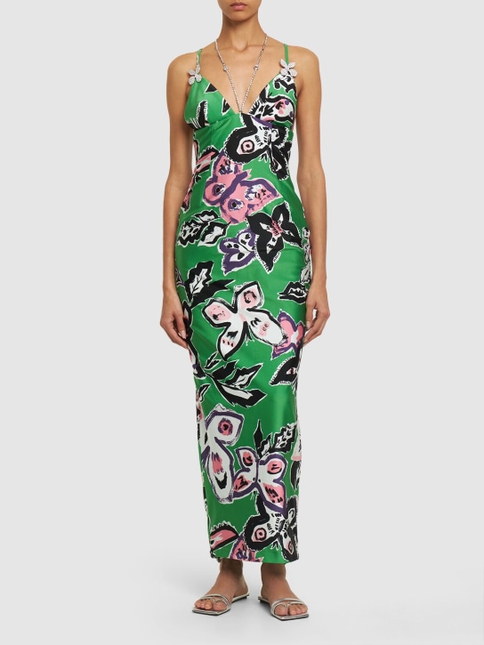 Area: Vestido largo de jersey estampado - Multicolor - women_1 | Luisa Via Roma