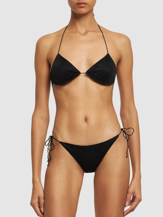 Oséree Swimwear: Set bikini a triangolo Lumière Maillot - Nero - women_1 | Luisa Via Roma