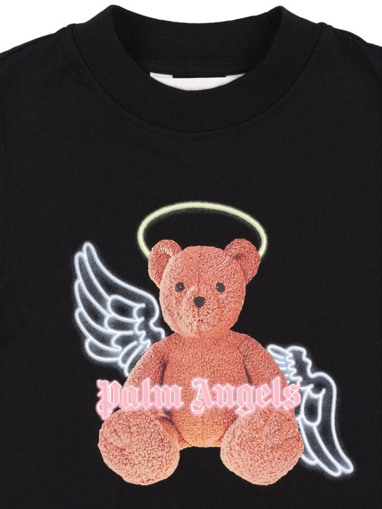 Palm Angels: PA bear angel棉质背心裙 - 黑色 - kids-girls_1 | Luisa Via Roma