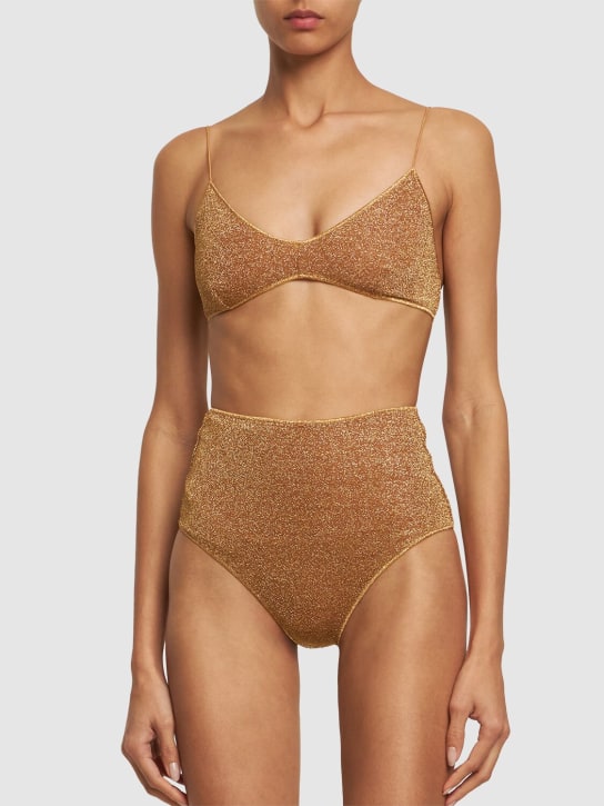 Oséree Swimwear: Bikini con cintura alta - Oro - women_1 | Luisa Via Roma