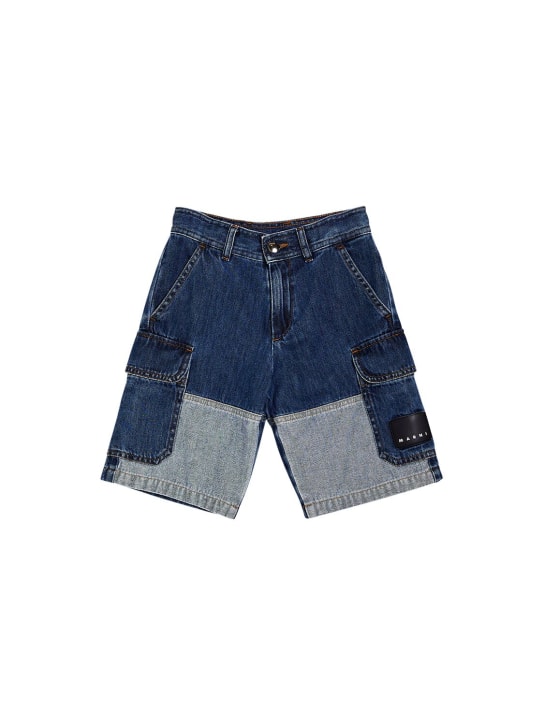 Marni Junior: Shorts aus Baumwolldenim - Denim - kids-boys_0 | Luisa Via Roma