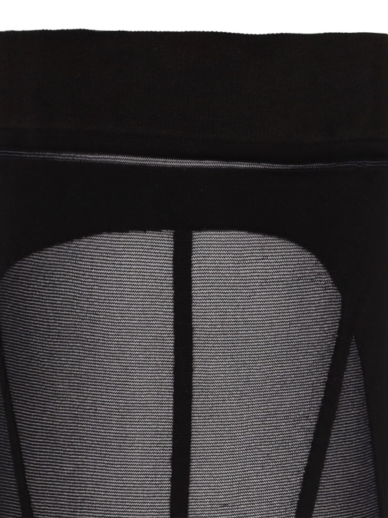Wolford: Garter belt illusion tights - Siyah - women_1 | Luisa Via Roma