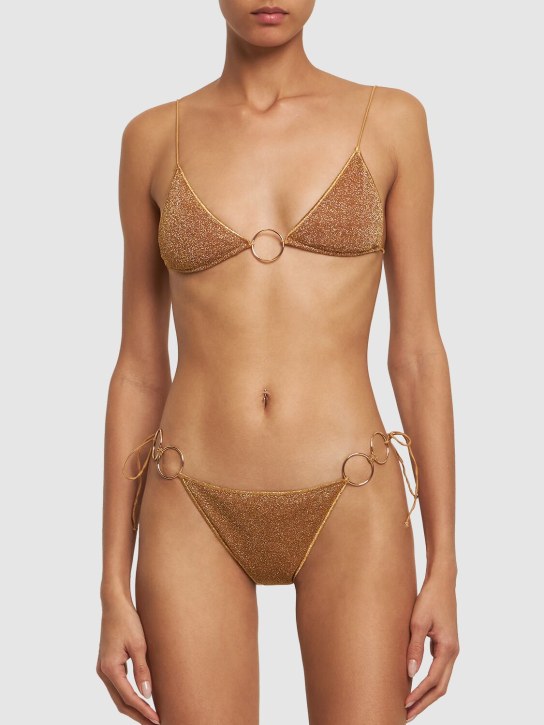 Oséree Swimwear: Microkini Ring金银丝比基尼套装 - 金色 - women_1 | Luisa Via Roma