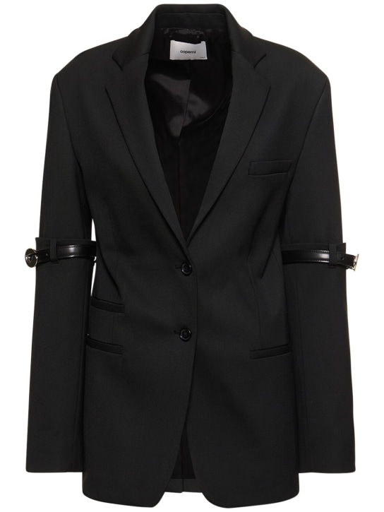 Coperni: Hybrid oversized tailored jacket - Black - women_0 | Luisa Via Roma