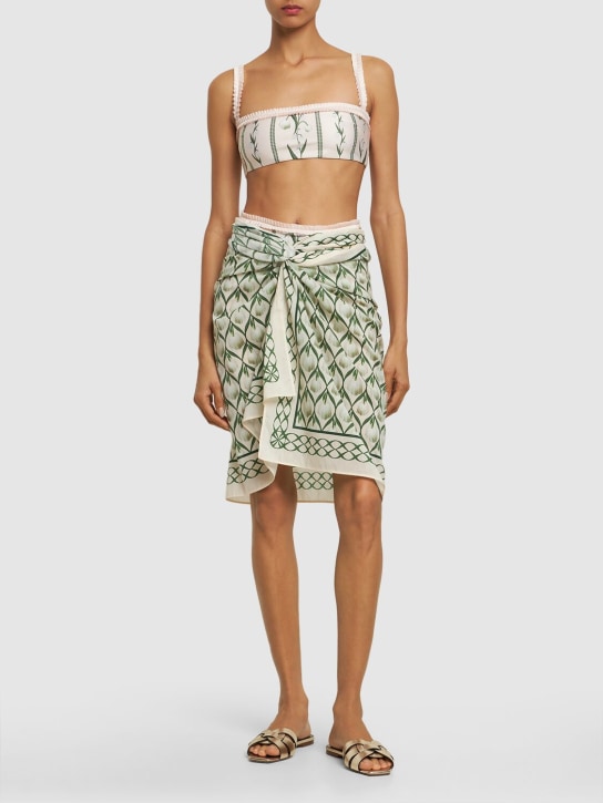 Agua By Agua Bendita: Emelina Perla printed cotton sarong - women_1 | Luisa Via Roma