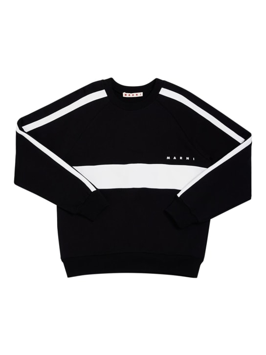 Marni Junior: Cotton sweatshirt - Black - kids-boys_0 | Luisa Via Roma