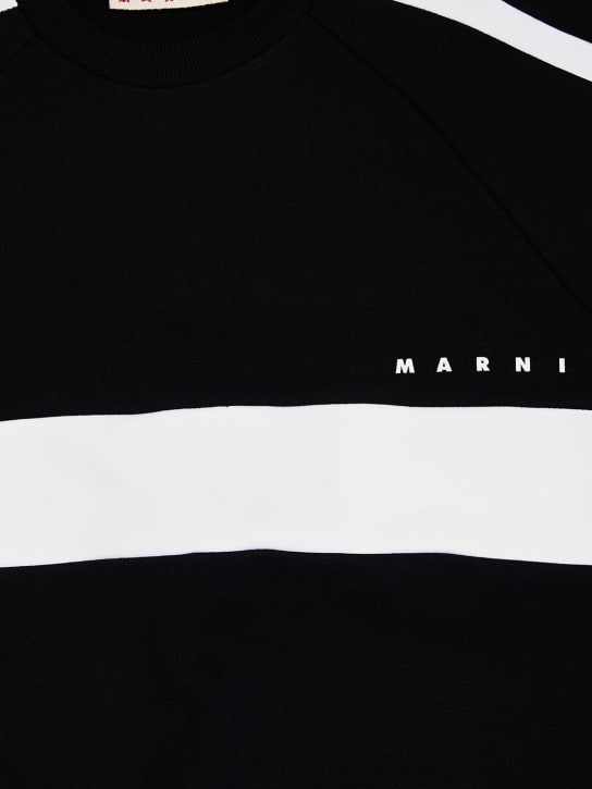 Marni Junior: Cotton sweatshirt - Black - kids-boys_1 | Luisa Via Roma