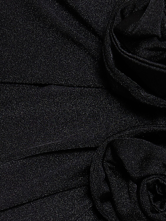 Coperni: Flower jersey top - Black - women_3 | Luisa Via Roma