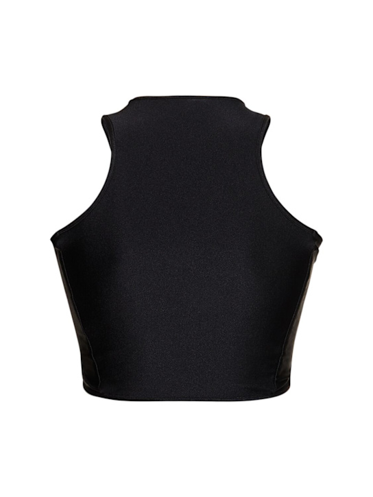 Coperni: Flower jersey top - Black - women_4 | Luisa Via Roma