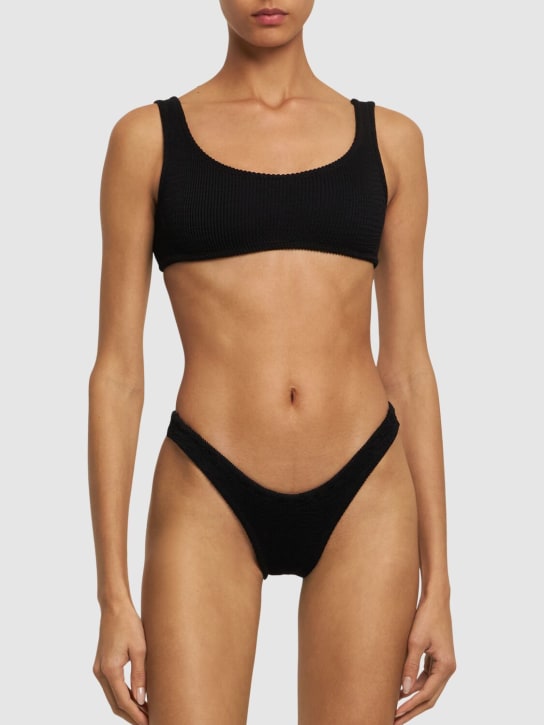 Reina Olga: Ginny scrunch bikini set - Siyah - women_1 | Luisa Via Roma
