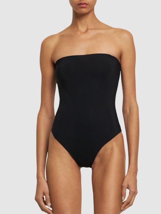 Lido: Sedici strapless one piece swimsuit - Black - women_1 | Luisa Via Roma