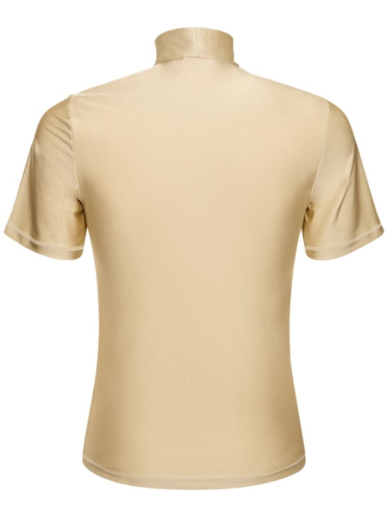 Coperni: T-Shirt mit hohem Kragen und Logo - Beige - men_4 | Luisa Via Roma
