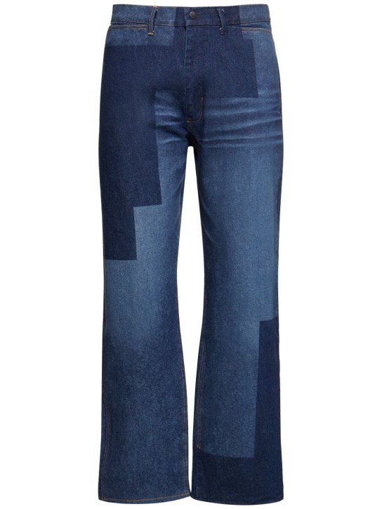 Needles: 14oz Patchwork denim straight jeans - Çivit Rengi - men_0 | Luisa Via Roma