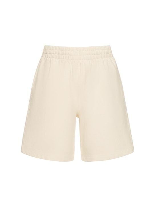 Burberry: Shorts in felpa di jersey di cotone - Soap - men_0 | Luisa Via Roma