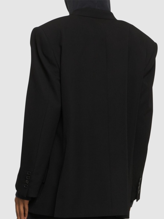 Balenciaga: Dry wool jacket - Black - men_2 | Luisa Via Roma