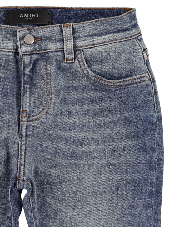 Amiri: Stretch cotton denim jeans - Light Blue - kids-boys_1 | Luisa Via Roma