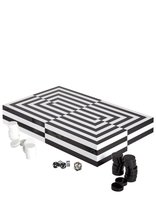 Jonathan Adler: Op Art backgammon set - Siyah - ecraft_0 | Luisa Via Roma