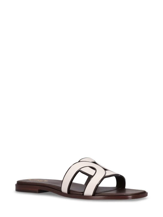 Tod's: Sandali in pelle - Off White - women_2 | Luisa Via Roma