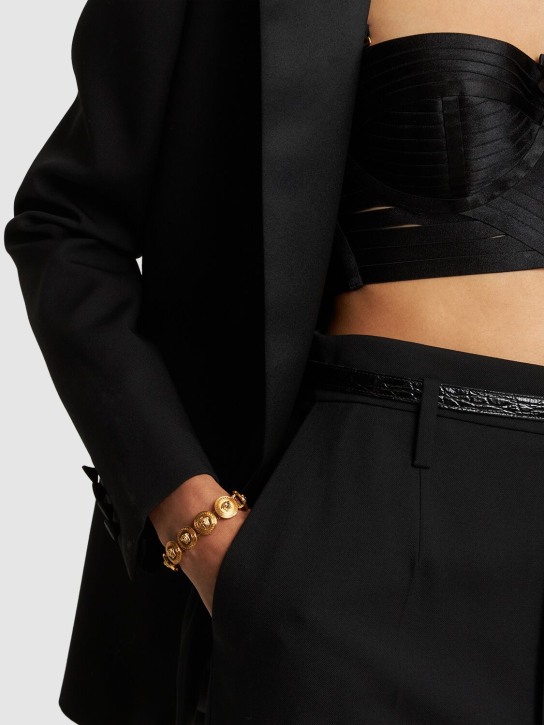 Versace: Bracciale con logo - Oro - women_1 | Luisa Via Roma