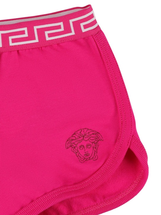 Versace: Shorts in misto cotone - Fucsia - kids-girls_1 | Luisa Via Roma