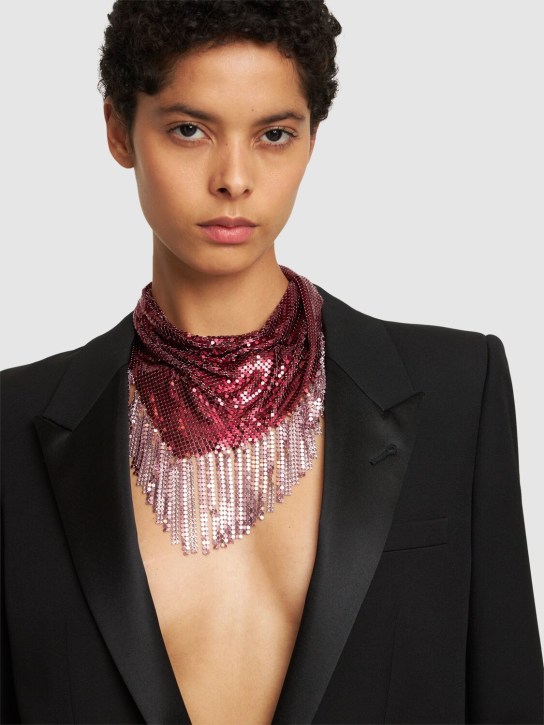 Rabanne: Collier style foulard Pixel - Fuchsia/Rose - women_1 | Luisa Via Roma