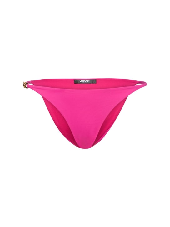 Versace: Slip bikini in Lycra con Medusa - Fucsia - women_0 | Luisa Via Roma