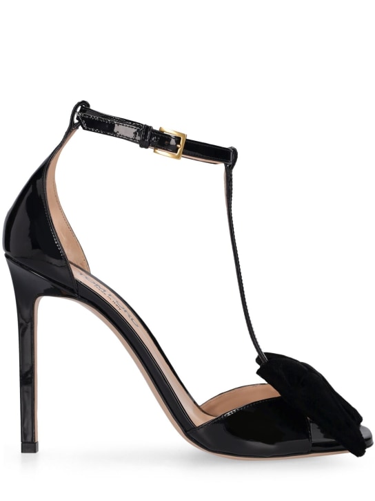 Tom Ford: 105mm Brigitte patent leather sandals - Black - women_0 | Luisa Via Roma