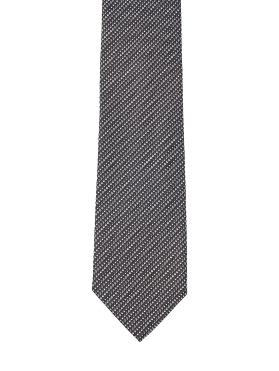 Tom Ford: Cravate en soie Blade 8 cm - Noir - men_1 | Luisa Via Roma