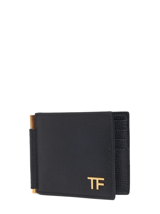 Tom Ford: Soft grained leather wallet - Black - men_1 | Luisa Via Roma