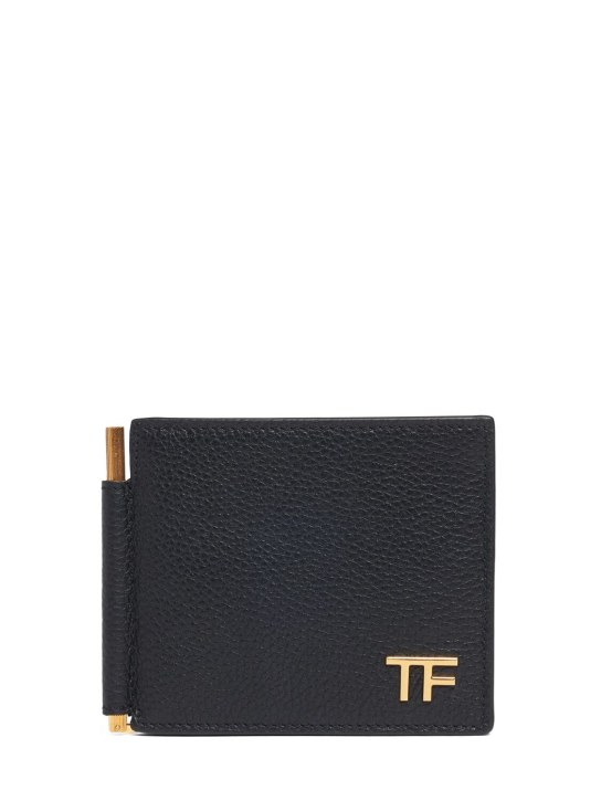 Tom Ford: Brieftasche aus weichem Vollnarbleder - Schwarz - men_0 | Luisa Via Roma
