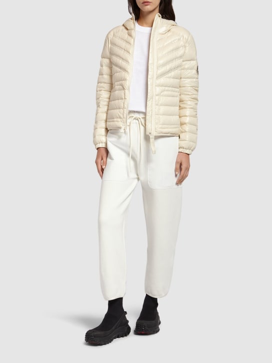 Moncler: CNY Bixi nylon laquè down jacket - White - women_1 | Luisa Via Roma