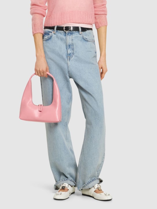 Marge Sherwood: Hobo leather shoulder bag - Candy Pink Glossy - women_1 | Luisa Via Roma