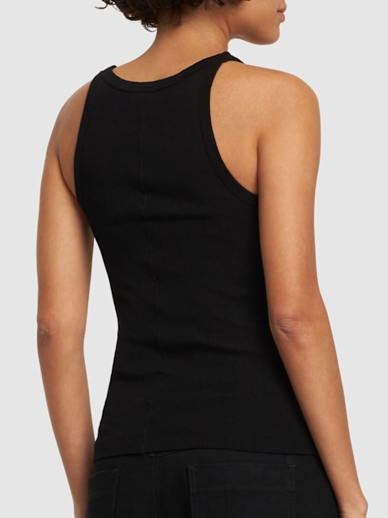 RE/DONE: Ribbed tank top - Black - women_2 | Luisa Via Roma