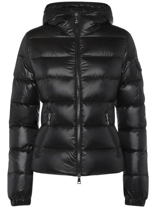 Moncler: Gles short nylon down jacket - Siyah - women_0 | Luisa Via Roma
