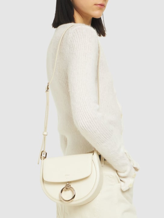 Chloé: Arlene leather shoulder bag - Misty Ivory - women_1 | Luisa Via Roma