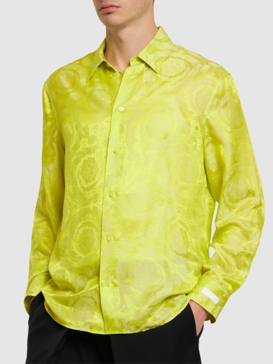 Versace: Barocco viscose & silk shirt - men_2 | Luisa Via Roma