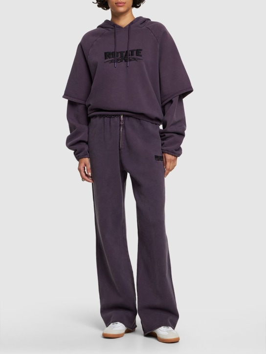 Rotate: Enzyme棉质运动裤 - 紫色 - women_1 | Luisa Via Roma