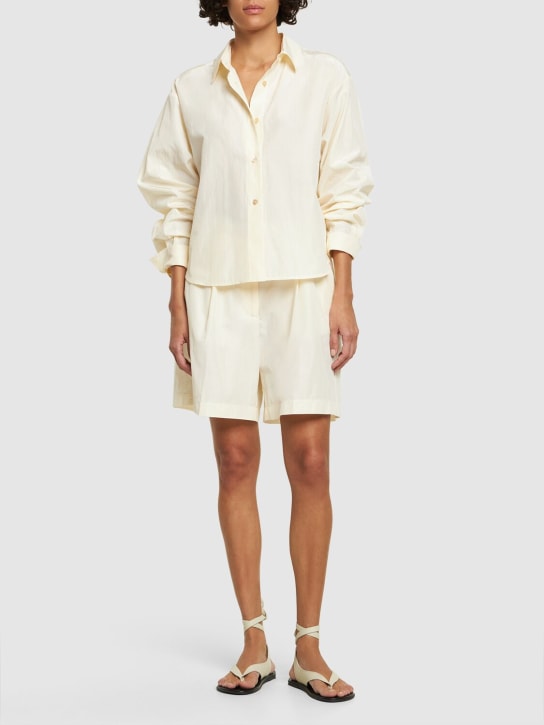 Forte_forte: Hemd aus Taft „Chic“ - Weiß - women_1 | Luisa Via Roma
